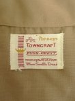 画像2: 60'S TOWNCRAFT "PENN-PREST" 半袖 オープンカラーシャツ ダークベージュ (VINTAGE)