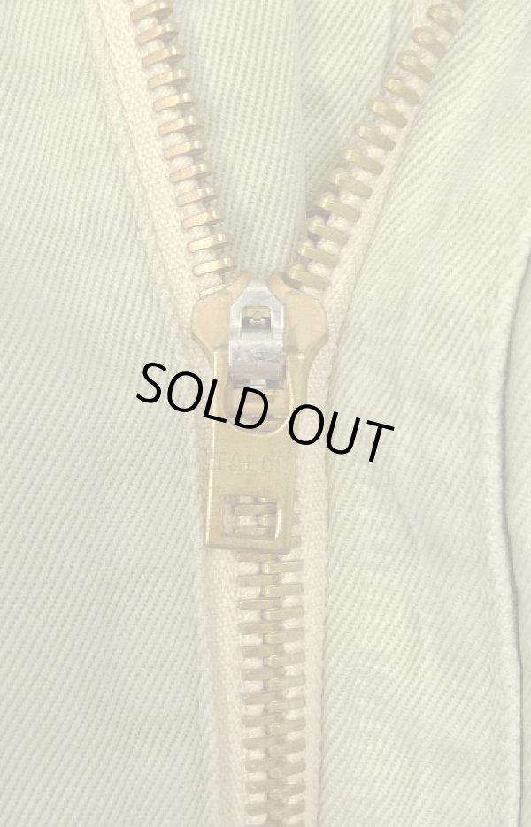 画像3: 60'S TUF-NUT "CRAMERTON ARMY CLOTH" コットン100% ワークパンツ ベージュ TALONジップ (VINTAGE)