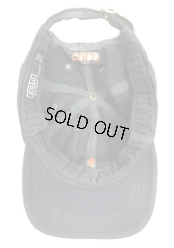 画像5: 90'S RALPH LAUREN ロゴ刺繍 ベースボールキャップ ネイビー USA製 (VINTAGE)