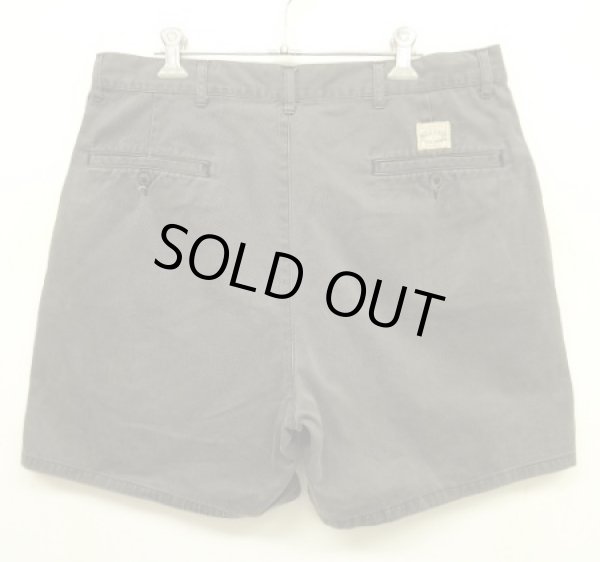 画像5: 90'S RALPH LAUREN "ボックスロゴ" ツープリーツ チノショーツ フェードブラック (VINTAGE)