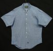 画像1: 90'S POLO COUNTRY シャンブレー 半袖 BDシャツ ブルー (VINTAGE)