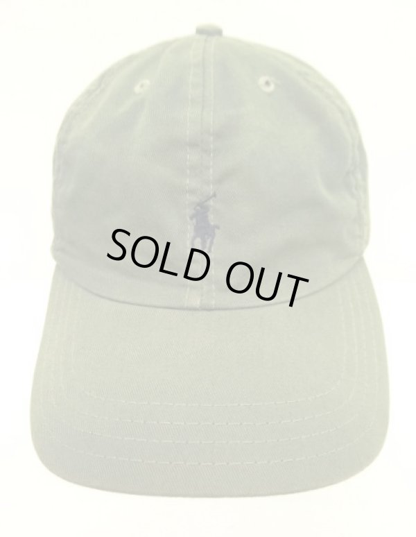 画像2: 90'S RALPH LAUREN ロゴ刺繍 ベースボールキャップ フェードグリーン USA製 (VINTAGE)