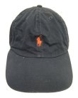画像2: 90'S RALPH LAUREN ロゴ刺繍 ベースボールキャップ ネイビー USA製 (VINTAGE)
