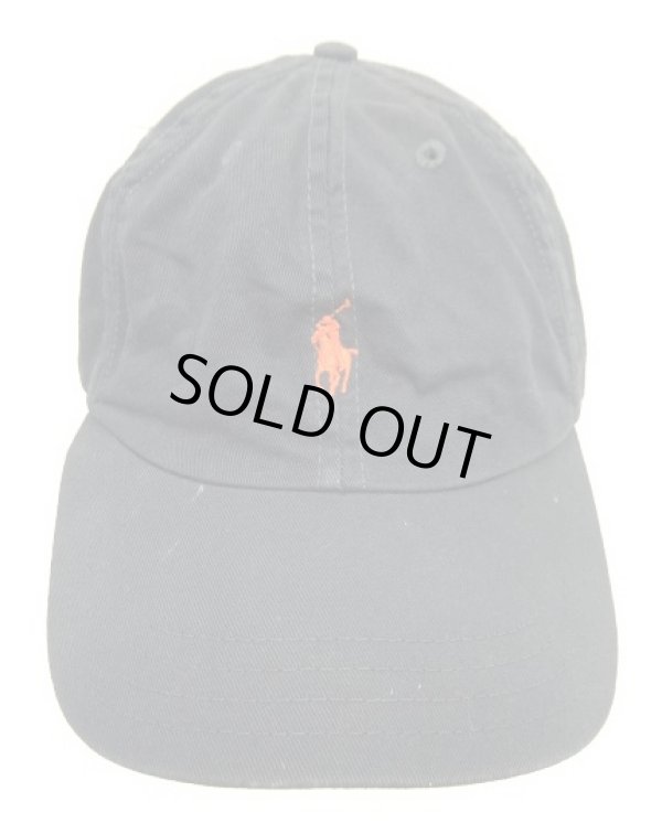 画像2: 90'S RALPH LAUREN ロゴ刺繍 ベースボールキャップ ネイビー USA製 (VINTAGE)