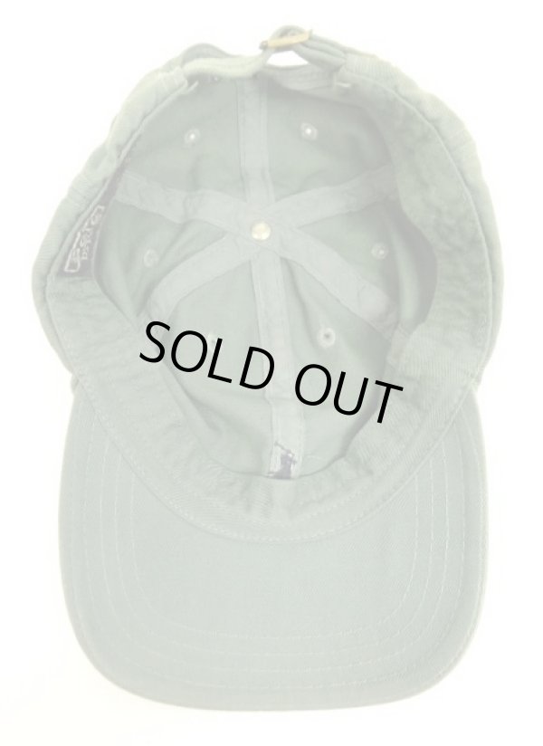 画像5: 90'S RALPH LAUREN ロゴ刺繍 ベースボールキャップ フェードグリーン USA製 (VINTAGE)