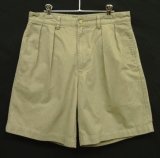 画像: 90'S RALPH LAUREN "TYLER SHORT" ツープリーツ チノショーツ カーキ (VINTAGE)