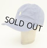画像: 90'S RALPH LAUREN ロゴ刺繍 ベースボールキャップ ブルー USA製 (VINTAGE)