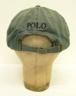 画像4: 90'S RALPH LAUREN ロゴ刺繍 ベースボールキャップ フェードグリーン USA製 (VINTAGE)