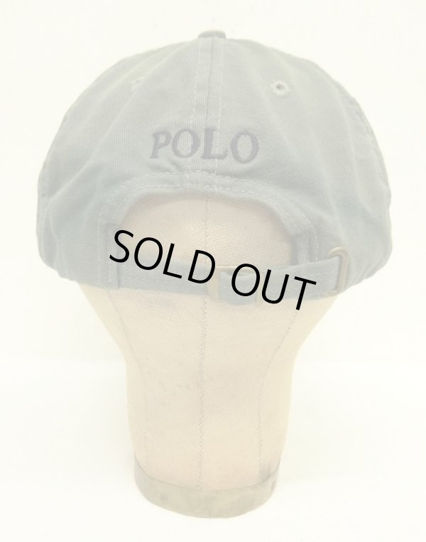 画像4: 90'S RALPH LAUREN ロゴ刺繍 ベースボールキャップ フェードグリーン USA製 (VINTAGE)