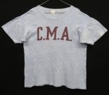 画像: 60'S CHAMPION "C.M.A" C中ランタグ 88/12 染み込みプリント シングルステッチ 半袖 Tシャツ ヘザーブルー USA製 (VINTAGE)