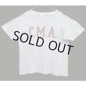 画像: 60'S CHAMPION "C.M.A" C中ランタグ 88/12 染み込みプリント シングルステッチ 半袖 Tシャツ ヘザーブルー USA製 (VINTAGE)