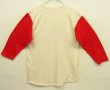 画像4: 80'S CHAMPION トリコタグ シングルステッチ 染み込みプリント 半袖 ベースボール Tシャツ ナチュラル/レッド USA製 (DEADSTOCK)