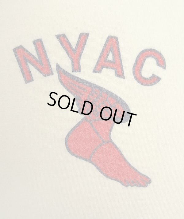 画像3: 80'S CHAMPION "NYAC" トリコタグ 染み込みプリント シングルステッチ 半袖 リンガー Tシャツ ホワイト USA製 (VINTAGE)