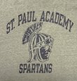 画像3: 80'S CHAMPION "SPARTANS" トリコタグ 88/12 染み込み三段プリント シングルステッチ 半袖 Tシャツ ヘザーグレー USA製 (VINTAGE)