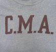 画像3: 60'S CHAMPION "C.M.A" C中ランタグ 88/12 染み込みプリント シングルステッチ 半袖 Tシャツ ヘザーブルー USA製 (VINTAGE)