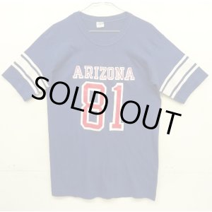 画像: 70'S CHAMPION バータグ シングルステッチ 半袖 フットボール Tシャツ ネイビー USA製 (DEADSTOCK)