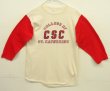 画像1: 80'S CHAMPION トリコタグ シングルステッチ 染み込みプリント 半袖 ベースボール Tシャツ ナチュラル/レッド USA製 (DEADSTOCK)