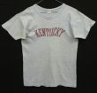 画像1: 70'S CHAMPION "KENTUCKY" バータグ 88/12 染み込みプリント シングルステッチ 半袖 Tシャツ ヘザーブルー USA製 (VINTAGE)