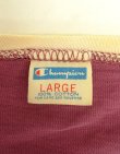 画像2: 70'S CHAMPION "CORNELL UNIVERSITY" バータグ シングルステッチ 半袖 リンガー Tシャツ バーガンディ USA製 (VINTAGE)
