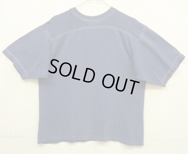 画像5: 70'S CHAMPION バータグ シングルステッチ 半袖 フットボール Tシャツ ネイビー USA製 (VINTAGE)