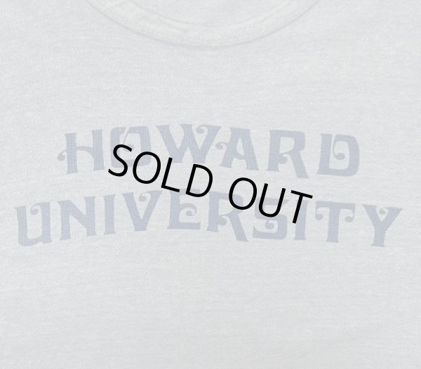 画像3: 70'S CHAMPION "HOWARD UNIVERSITY" バータグ 88/12 染み込みプリント シングルステッチ 半袖 Tシャツ ヘザーブルー USA製 (VINTAGE)