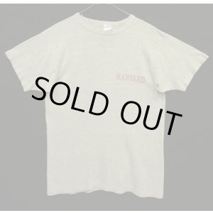 画像: 70'S CHAMPION "HARVARD" バータグ 88/12 染み込みプリント シングルステッチ 半袖 Tシャツ ヘザーグレー USA製 (VINTAGE)