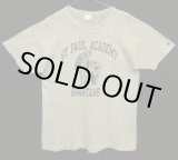 画像: 80'S CHAMPION "SPARTANS" トリコタグ 88/12 染み込み三段プリント シングルステッチ 半袖 Tシャツ ヘザーグレー USA製 (VINTAGE)