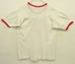 画像4: 70'S CHAMPION バータグ シングルステッチ 染み込みプリント 半袖 リンガー Tシャツ ホワイト USA製 (VINTAGE)