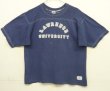 画像1: 70'S CHAMPION バータグ シングルステッチ 半袖 フットボール Tシャツ ネイビー USA製 (VINTAGE)
