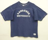 画像: 70'S CHAMPION バータグ シングルステッチ 半袖 フットボール Tシャツ ネイビー USA製 (VINTAGE)