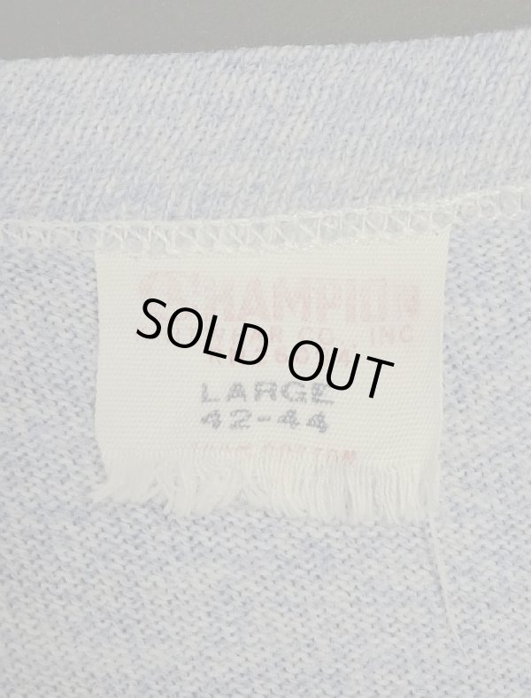 画像2: 60'S CHAMPION "C.M.A" C中ランタグ 88/12 染み込みプリント シングルステッチ 半袖 Tシャツ ヘザーブルー USA製 (VINTAGE)