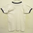 画像4: 80'S CHAMPION "NYAC" トリコタグ 染み込みプリント シングルステッチ 半袖 リンガー Tシャツ ホワイト USA製 (VINTAGE)