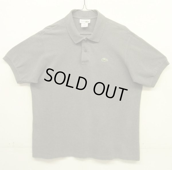 画像1: 80'S CHEMISE LACOSTE ポロシャツ ダークグレー フランス製 (VINTAGE)
