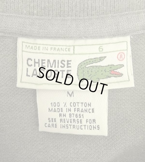 画像2: 80'S CHEMISE LACOSTE ポロシャツ ダークグレー フランス製 (VINTAGE)