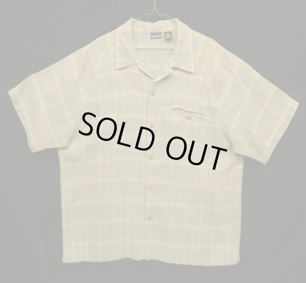 画像1: 00'S PATAGONIA ヘンプ100% 半袖 オープンカラーシャツ グレンチェック (VINTAGE)