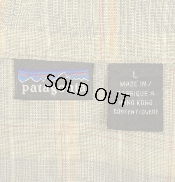 画像2: 00'S PATAGONIA ヘンプ100% 半袖 オープンカラーシャツ グレンチェック (VINTAGE)