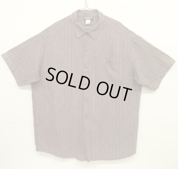 画像1: 00'S PATAGONIA ヘンプ100% 半袖 シャツ マルチストライプ (VINTAGE)