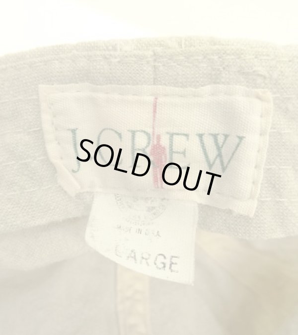 画像6: 90'S J.CREW 旧タグ 6パネル リネンキャップ ナチュラル USA製 (VINTAGE)