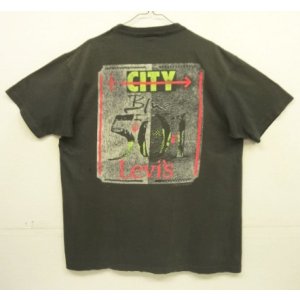 画像: 80'S Levis 501 シングルステッチ 両面プリント 半袖 Tシャツ フェードブラック USA製 (VINTAGE)