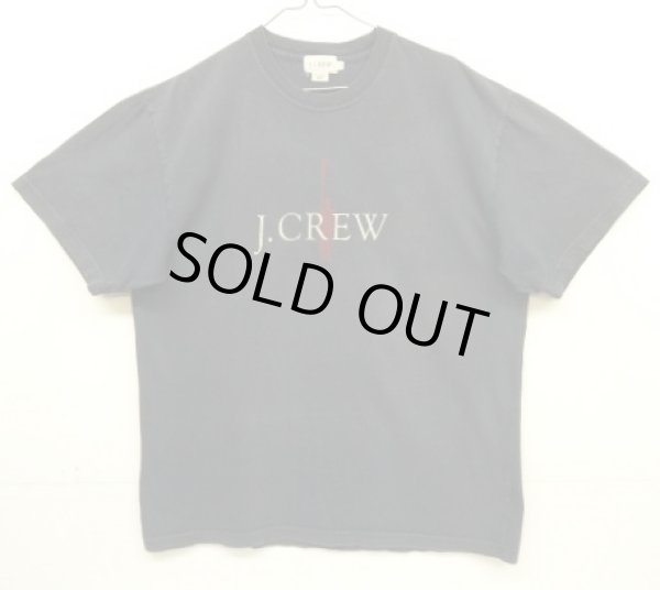 画像1: 90'S J.CREW 旧タグ ロゴプリント 半袖 Tシャツ ブラック USA製 (VINTAGE)