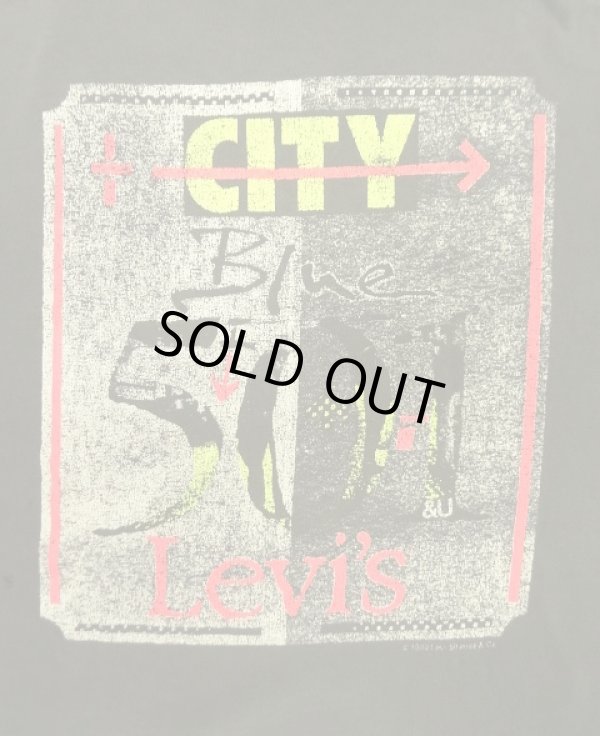 画像2: 80'S Levis 501 シングルステッチ 両面プリント 半袖 Tシャツ フェードブラック USA製 (VINTAGE)