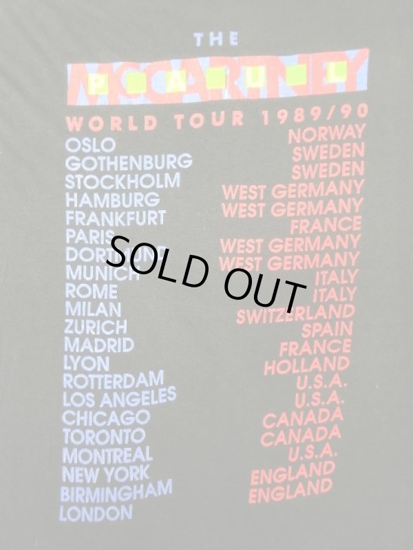 画像6: 80'S PAUL McCARTNEY "WORLD TOUR 1989/90" シングルステッチ 半袖 Tシャツ ブラック USA製 (VINTAGE)