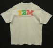 画像1: 90'S IBM シングルステッチ 両面プリント 半袖 Tシャツ アッシュグレー USA製 (VINTAGE)