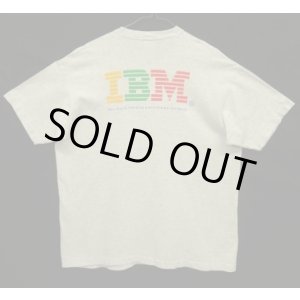 画像: 90'S IBM シングルステッチ 両面プリント 半袖 Tシャツ アッシュグレー USA製 (VINTAGE)
