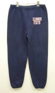 画像1: 90'S RUSSELL ATHLETIC ”ILLINOIS STATE" ドローコード付き スウェットパンツ ネイビー USA製 (VINTAGE)