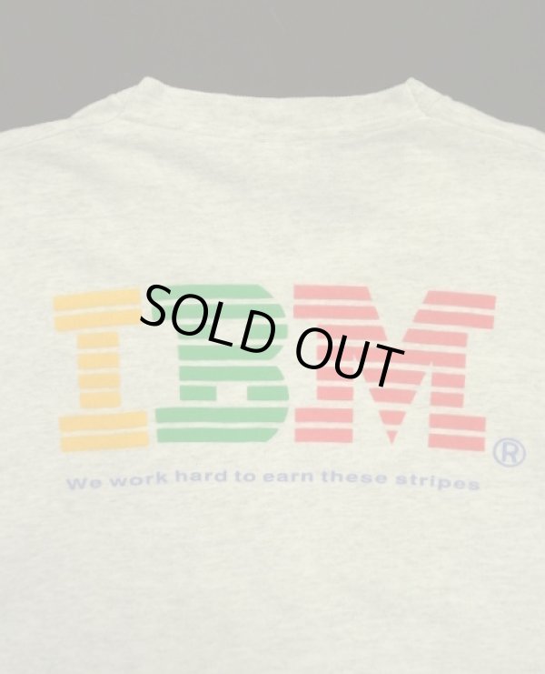 画像2: 90'S IBM シングルステッチ 両面プリント 半袖 Tシャツ アッシュグレー USA製 (VINTAGE)