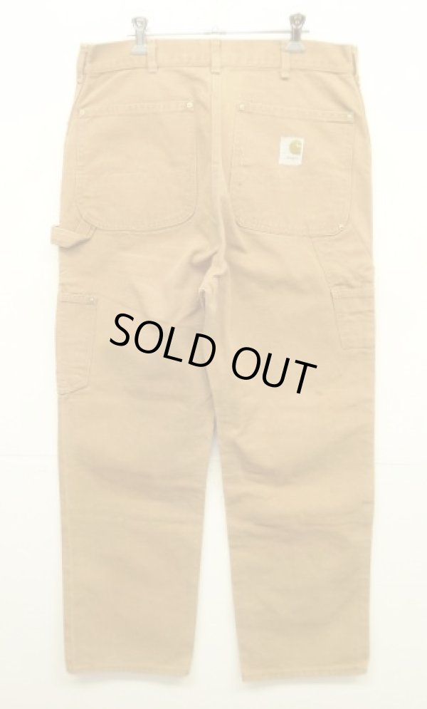 画像6: 70'S CARHARTT プリントタグ トップスナップボタン ダブルニー ダックペインターパンツ ブラウン SCOVILLジップ USA製 (VINTAGE)