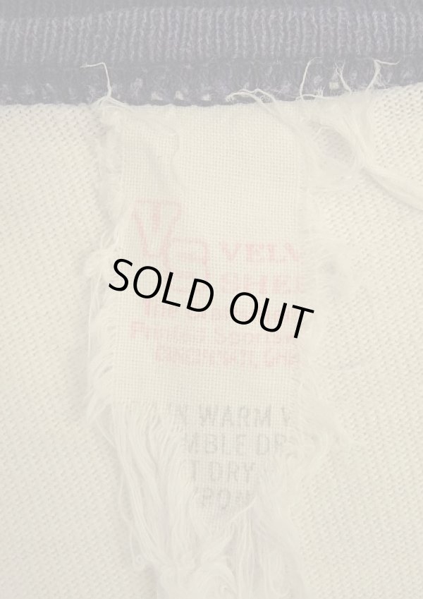 画像2: 70'S VELVA SHEEN "HNCC" 染み込みプリント シングルステッチ ベースボールTシャツ ホワイト/ネイビー USA製 (VINTAGE)