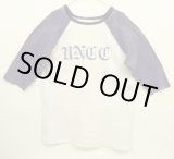 画像: 70'S VELVA SHEEN "HNCC" 染み込みプリント シングルステッチ ベースボールTシャツ ホワイト/ネイビー USA製 (VINTAGE)