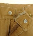 画像3: 70'S CARHARTT プリントタグ トップスナップボタン ダブルニー ダックペインターパンツ ブラウン SCOVILLジップ USA製 (VINTAGE)